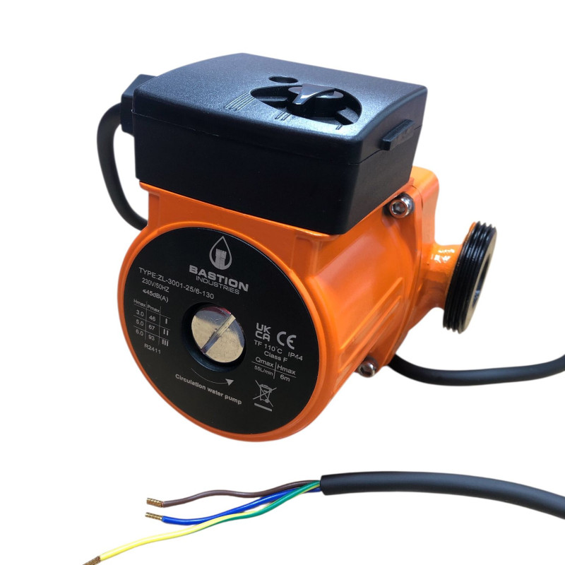 Bastion-25/6-130 – 3-Speed Circulation Pump (Domestic Heating)